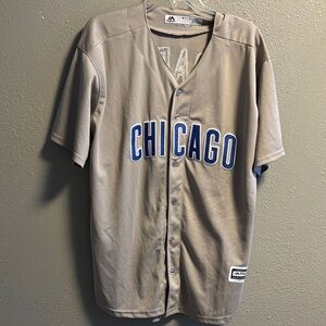 Majestic Beige Chicago Baseball Jersey